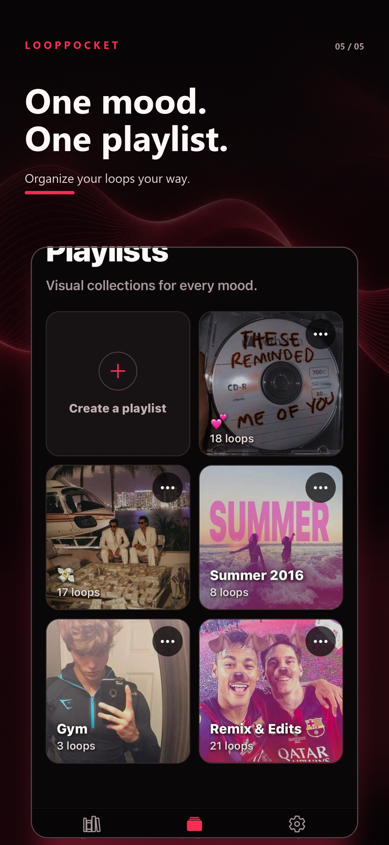 Visual playlists in LoopPocket